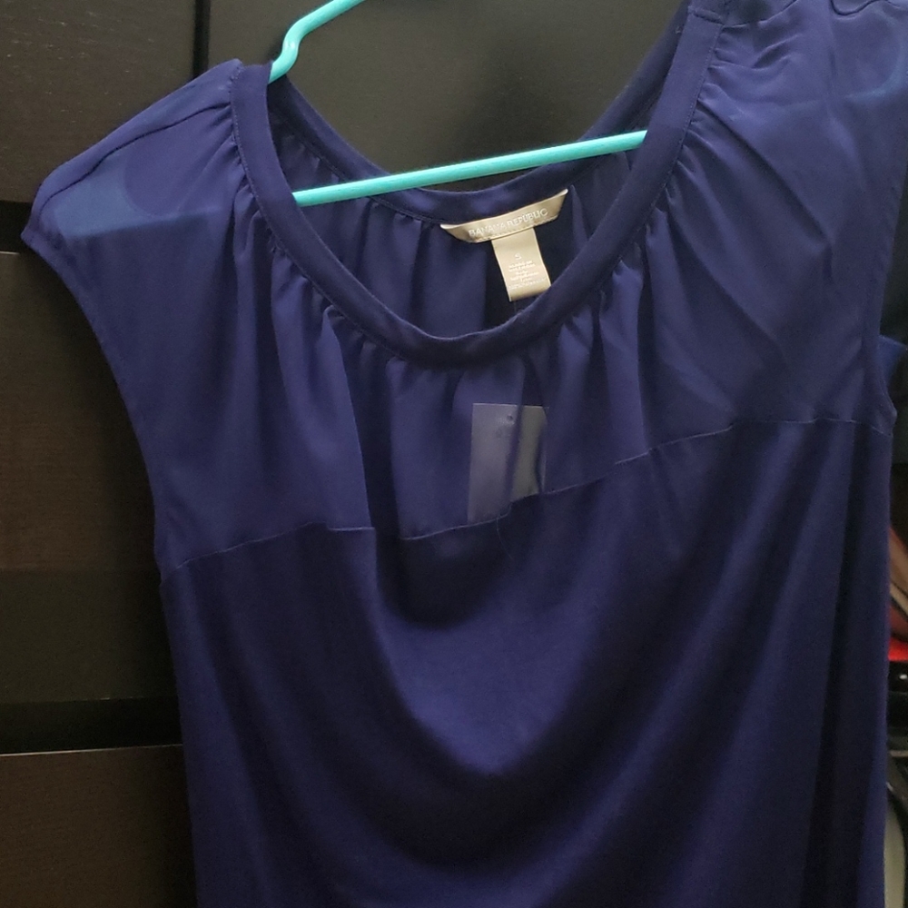 NWT Banana Republic Sheer SS Top